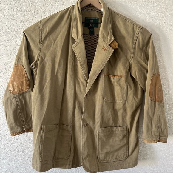 Orvis Other - Orvis Men’s Zambezi Field Barn Jacket Cotton Canvas Leather Elbow Patches XL